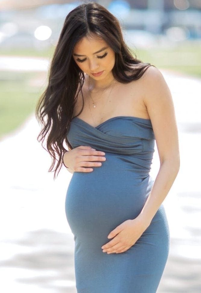 simple maternity gown