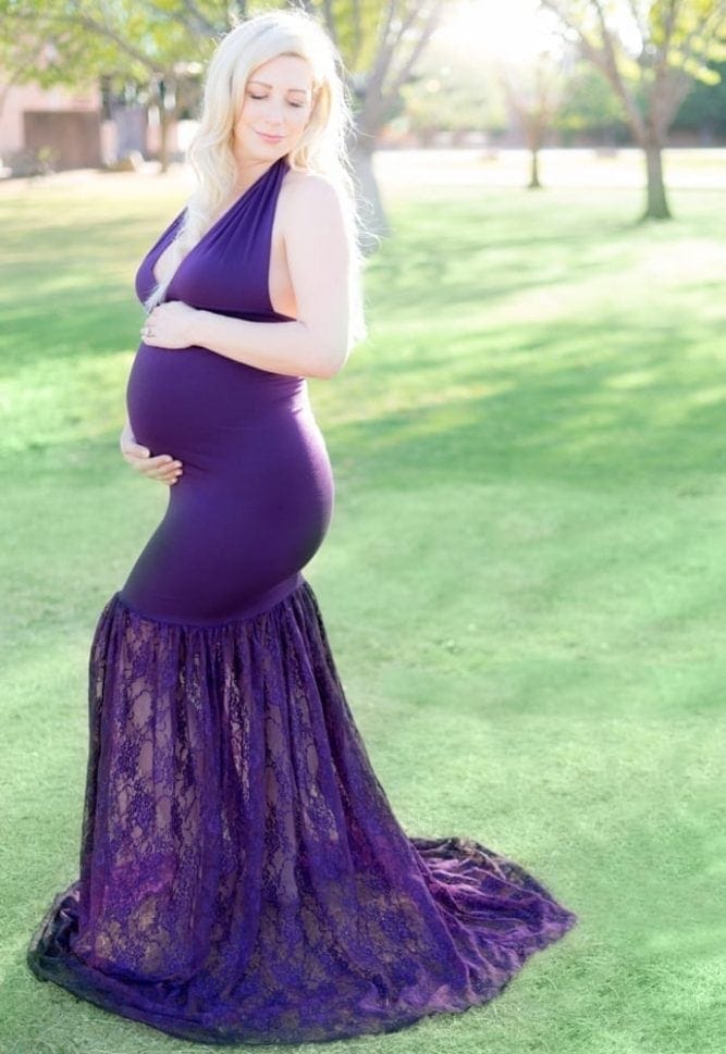 maternity halter gown