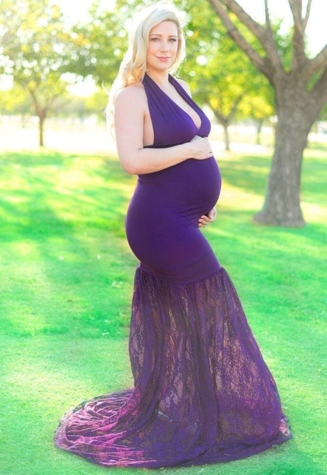 maternity halter gown