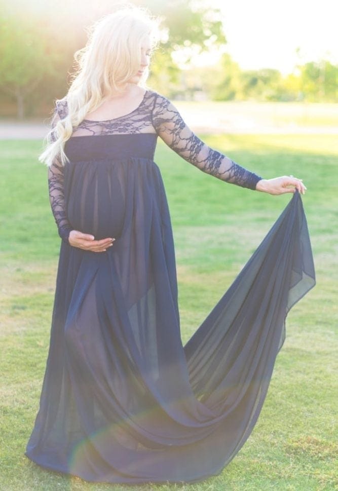 chiffon maternity gown