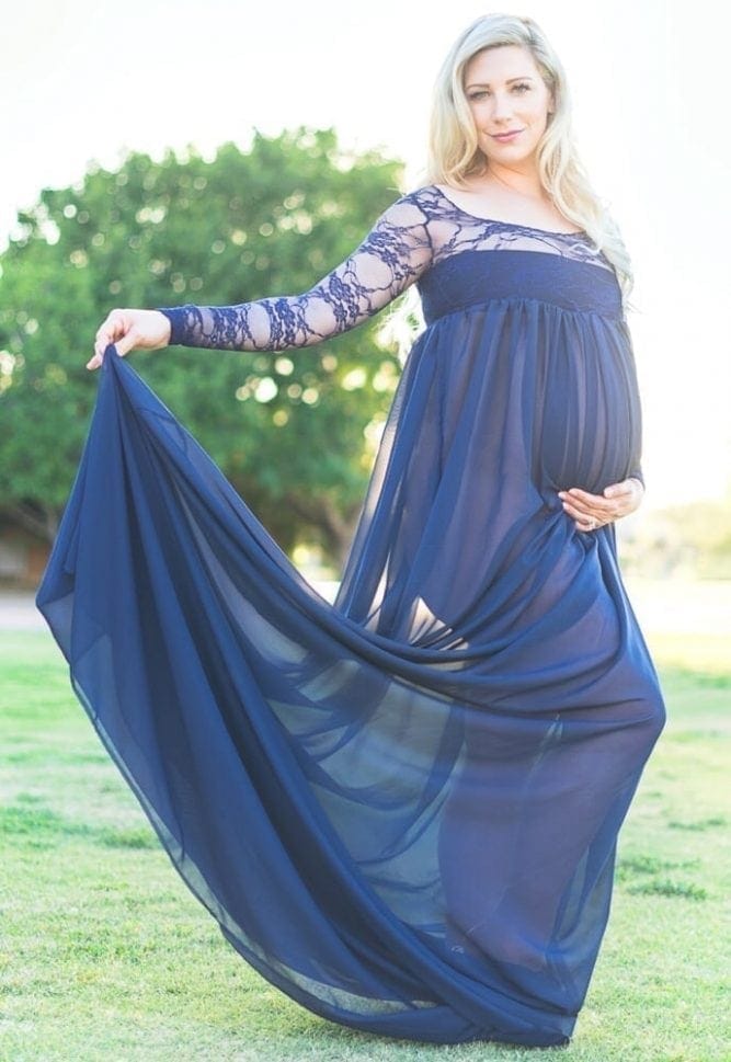 chiffon maternity gown