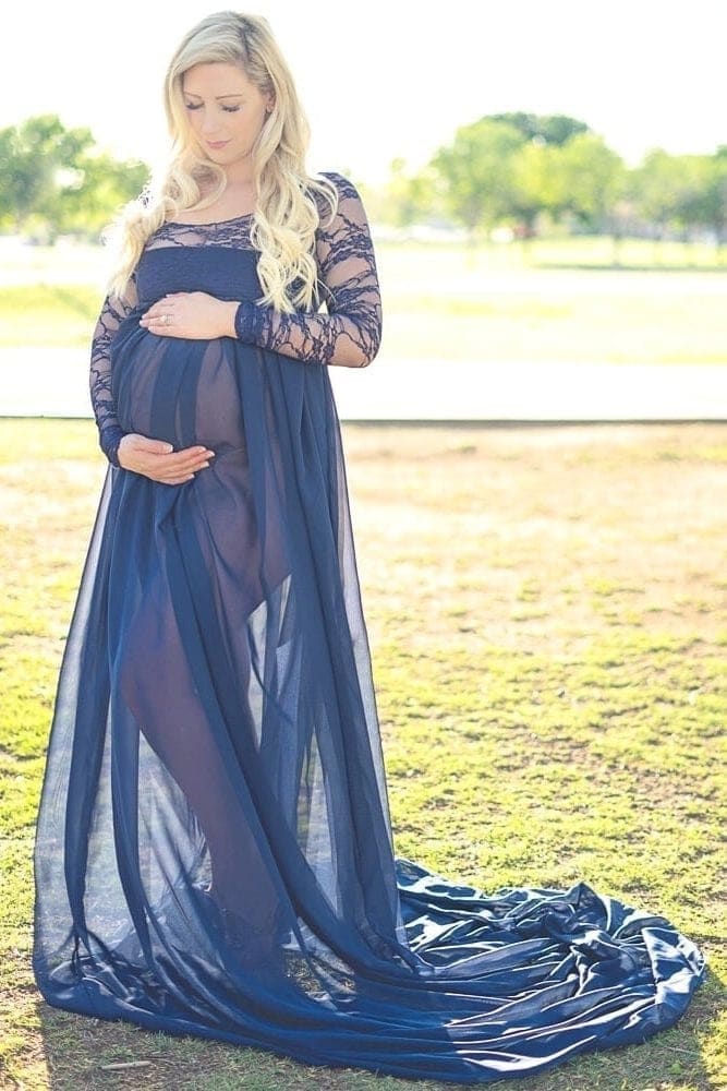 chiffon maternity gown