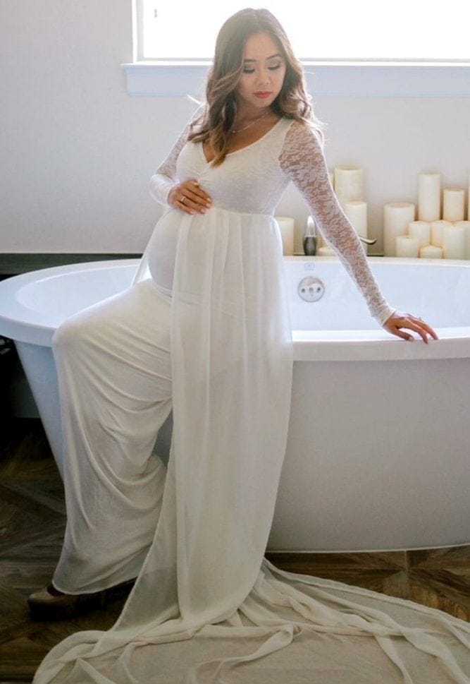 maternity wedding gown