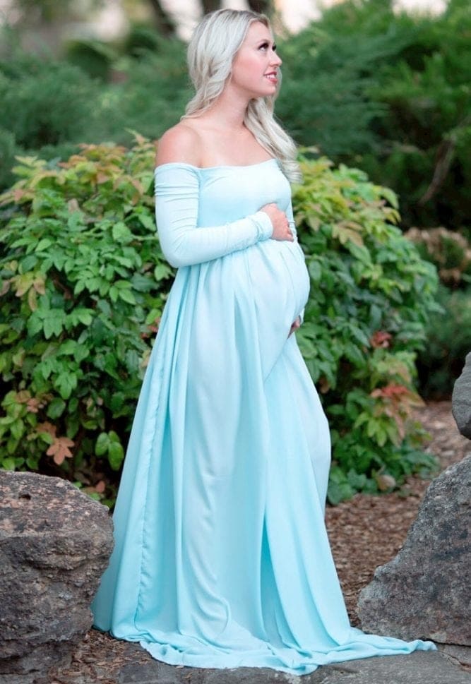 flowy maternity gown