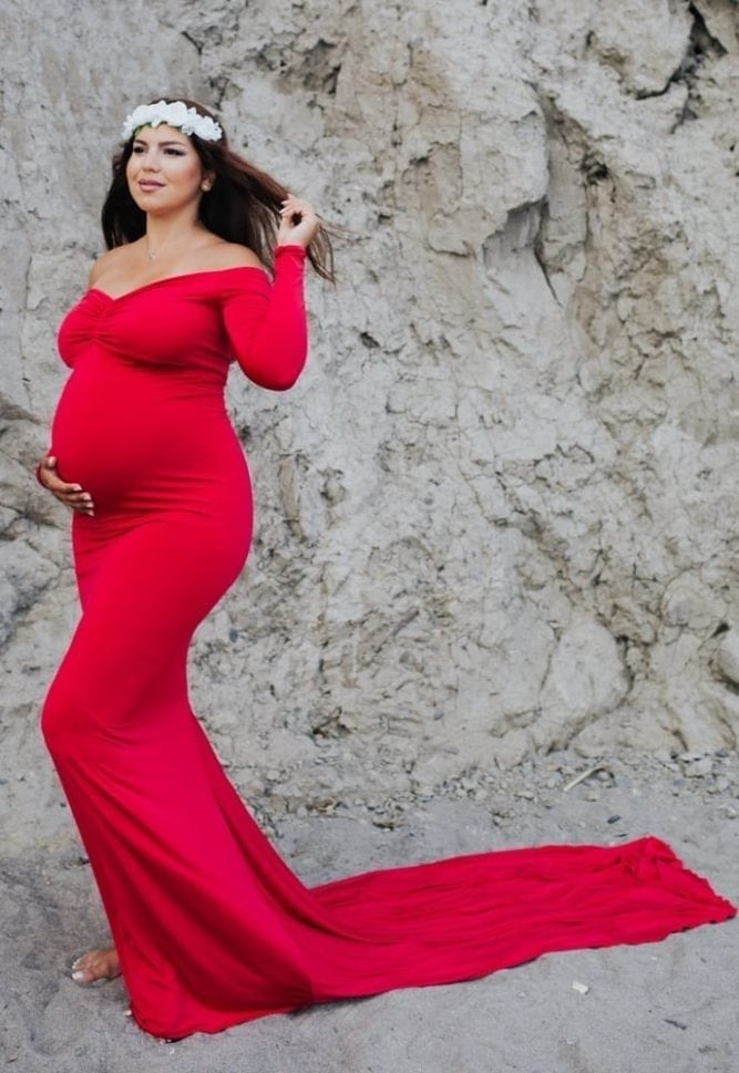 photoshoot maternity gown