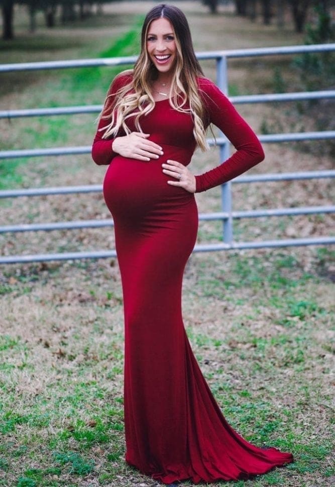 fitted maternity gown