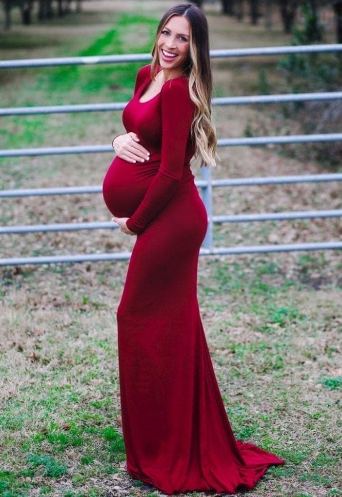 fitted maternity gown