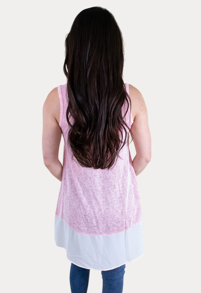 pink maternity tank top