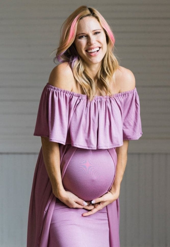 maternity gown with train