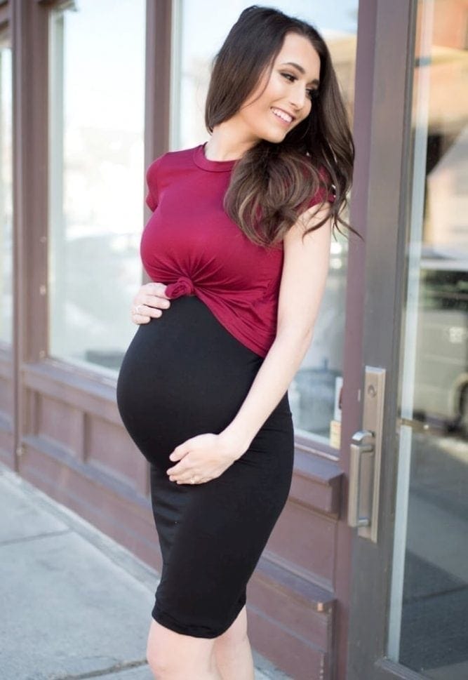 black maternity skirt