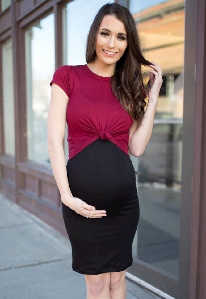 black maternity skirt