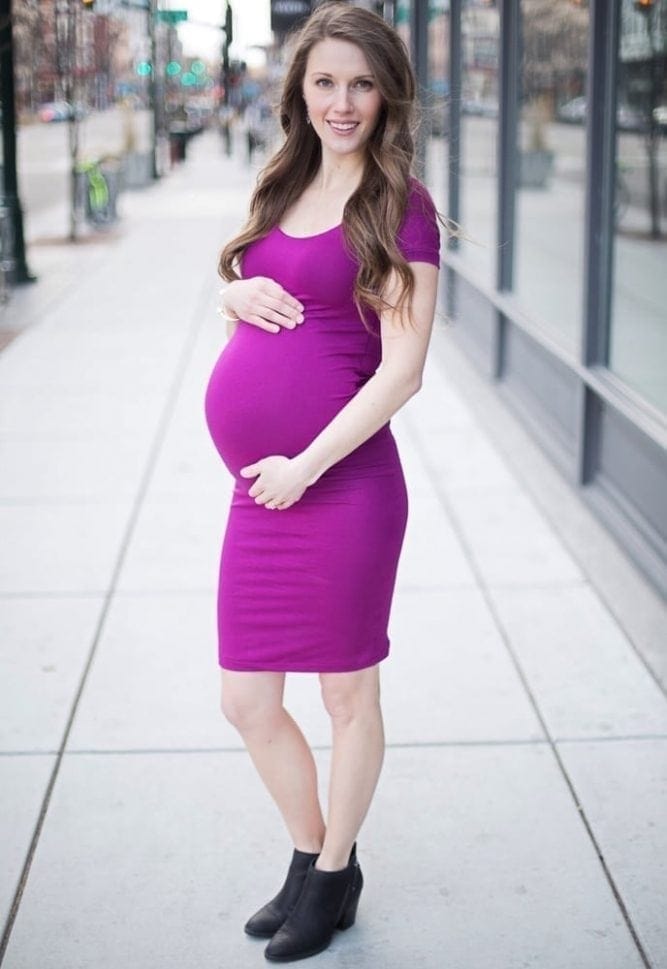 short sleeve maternity dress