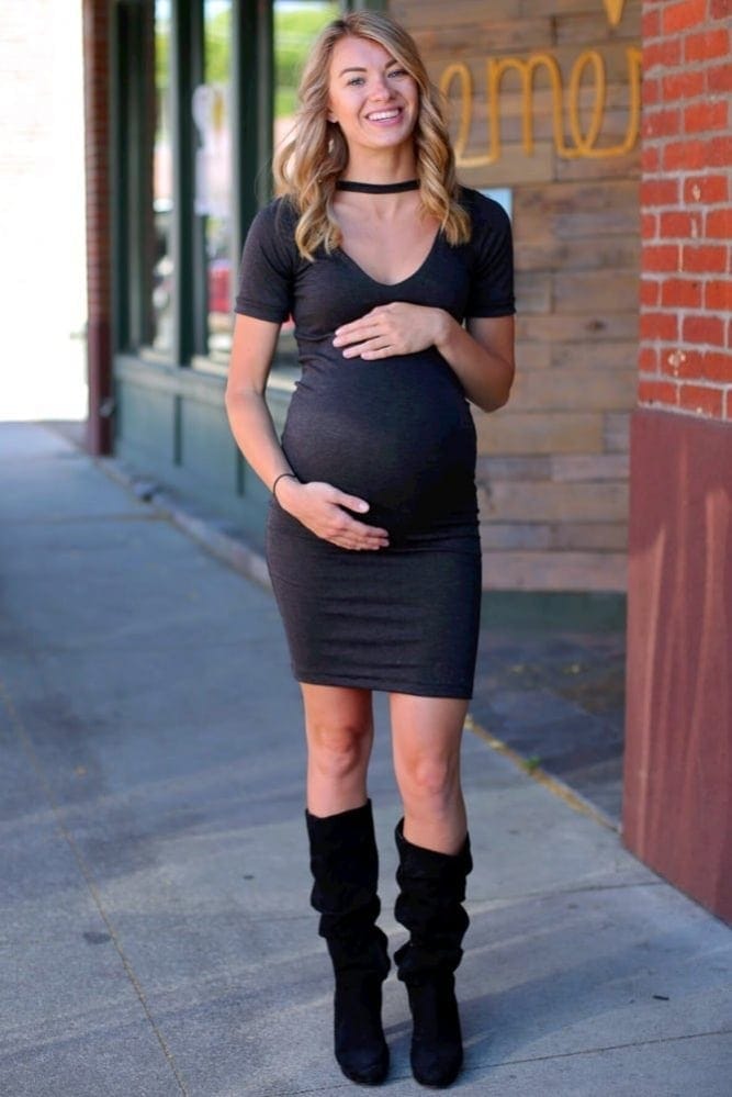 maternity choker dress