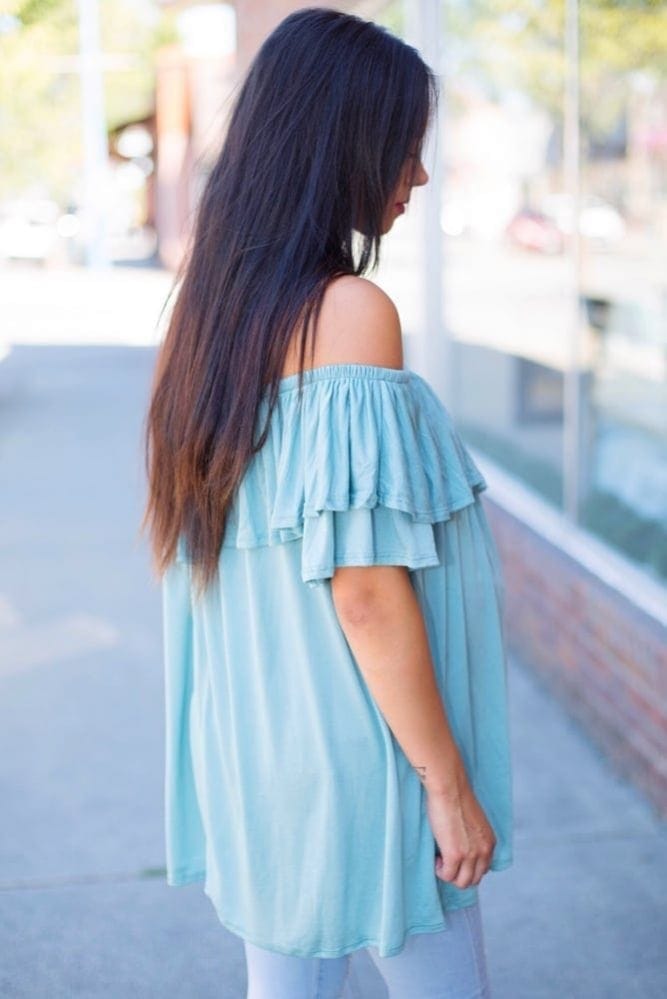 Off the shoulder maternity top