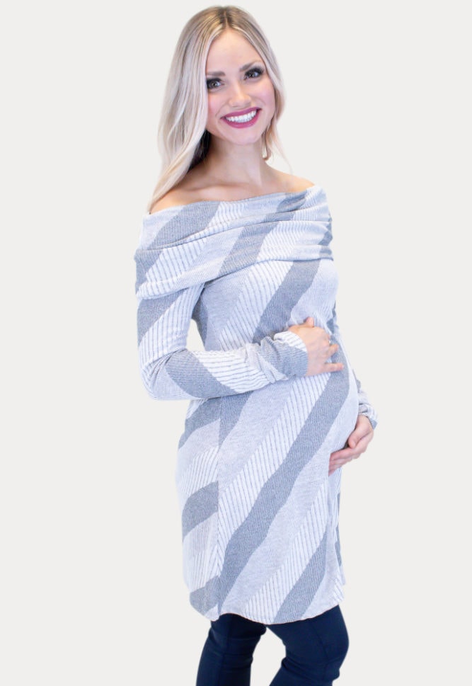 cowl neck maternity sweater