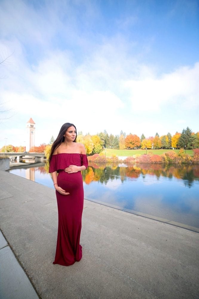 off the shoulder gown