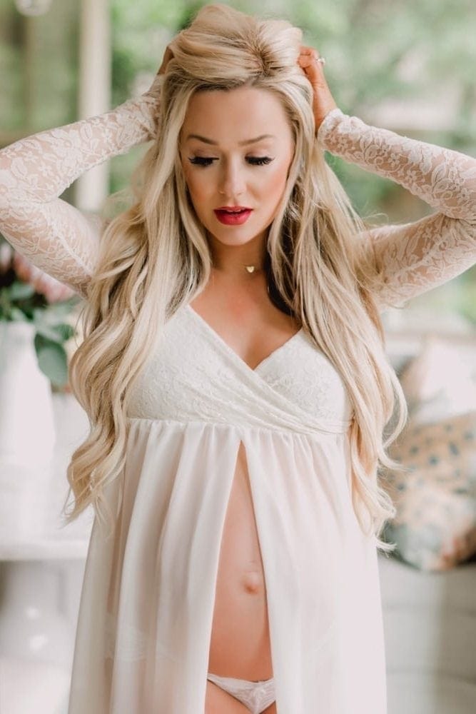 open maternity gown