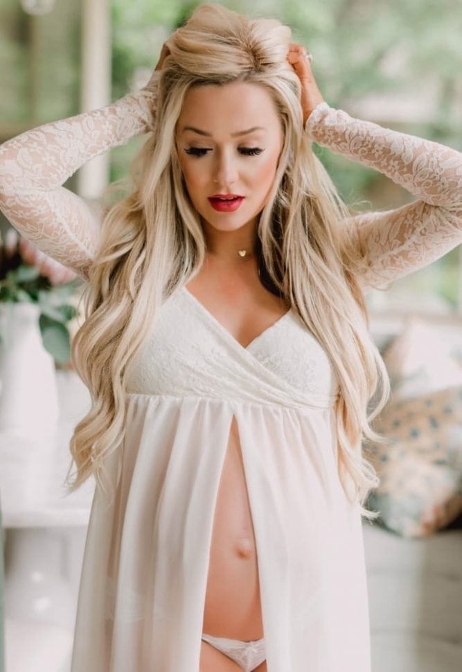 open maternity gown