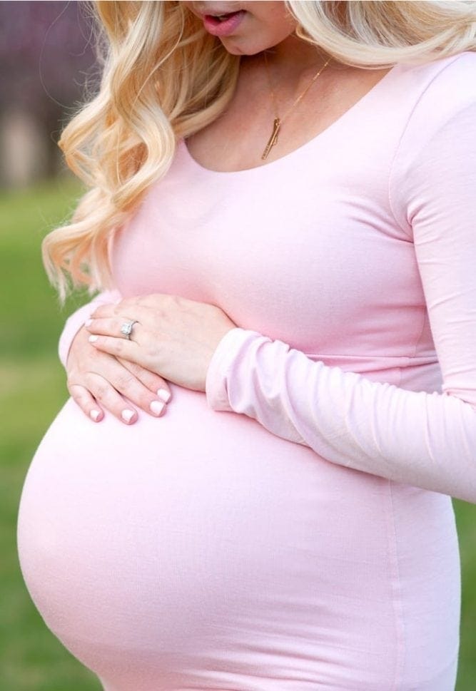 modest maternity gown