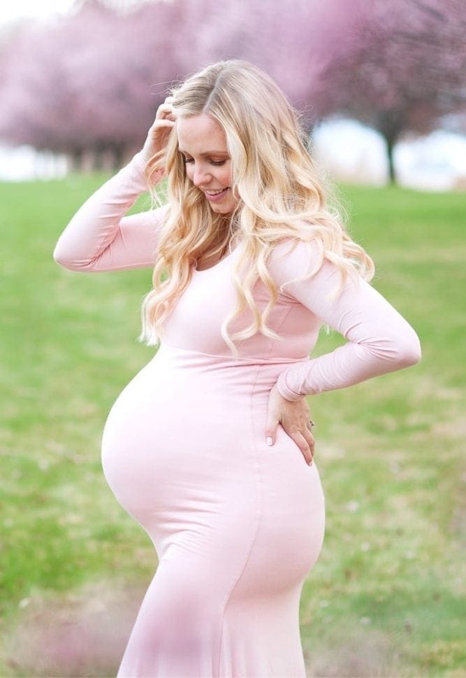 modest maternity gown