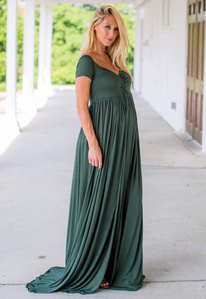 open maternity photoshoot gown