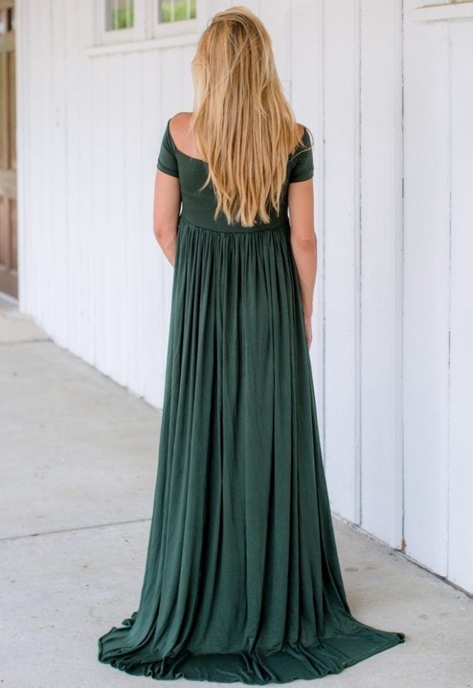 open maternity photoshoot gown