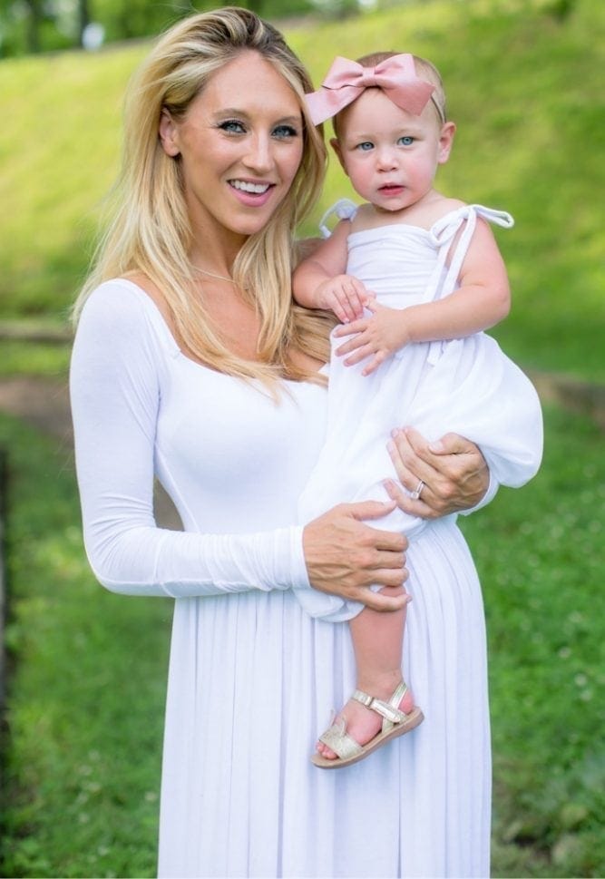 trendy maternity gown