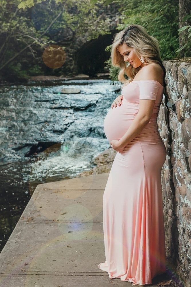 short sleeve baby shower gown