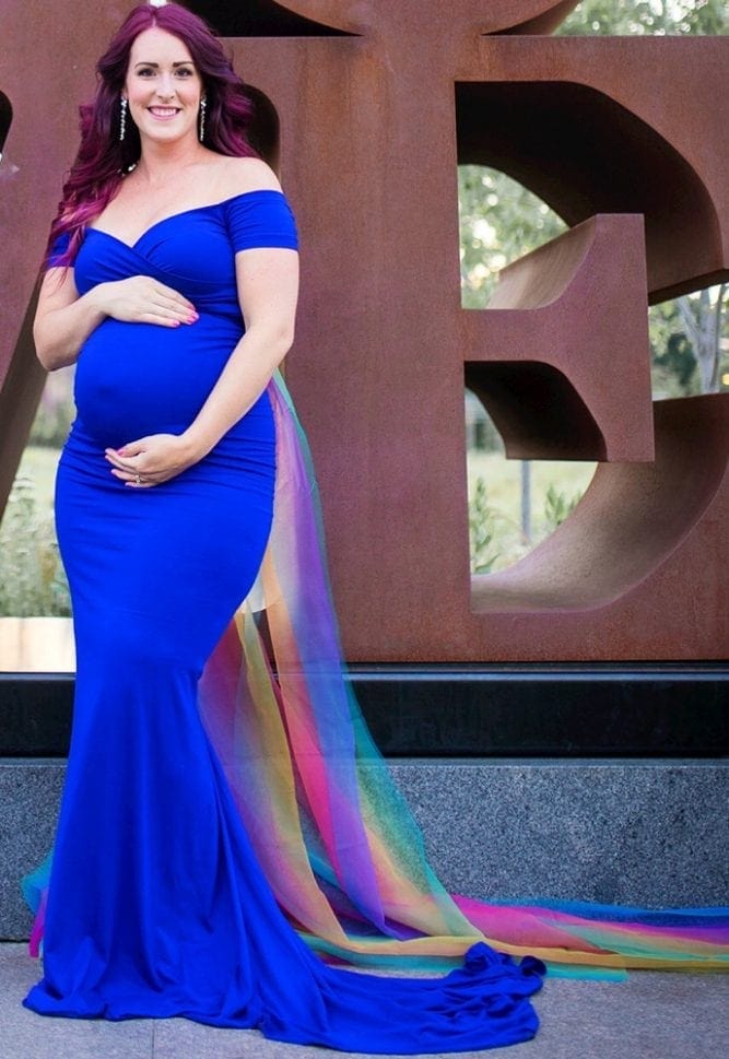 rainbow baby pregnancy gown