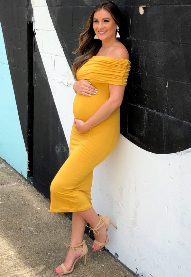 fold over maternity dress