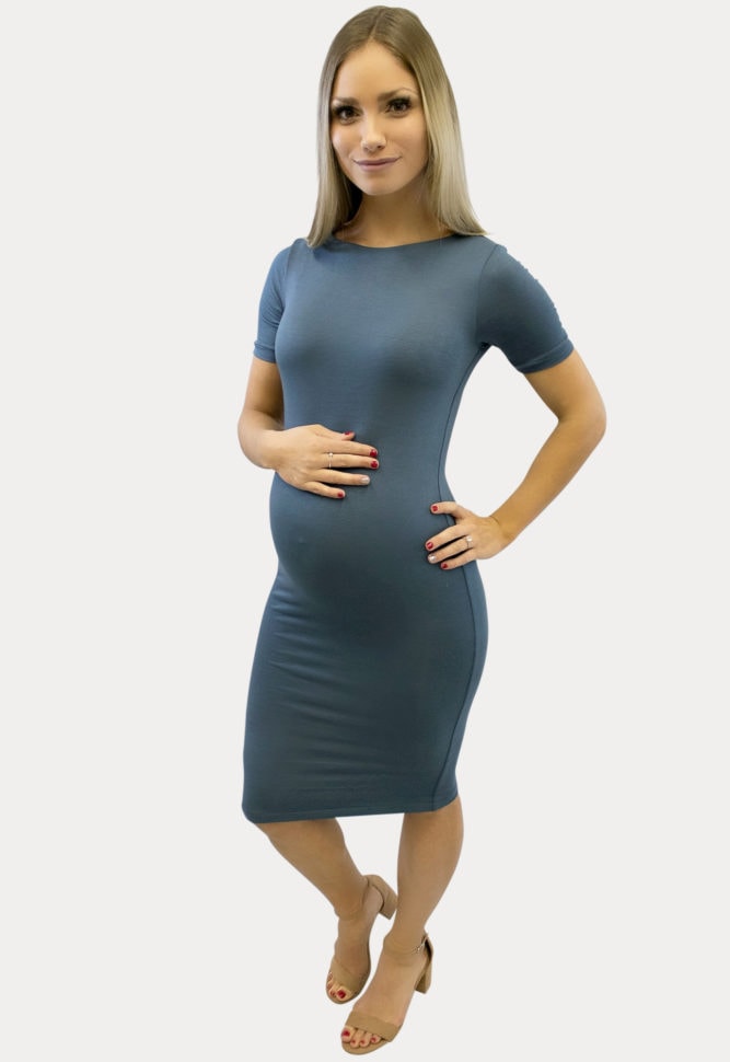 knee length maternity dress