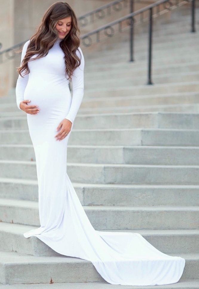 winter maternity wedding dress