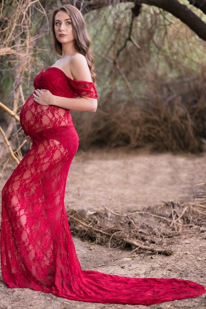 sexy maternity gown