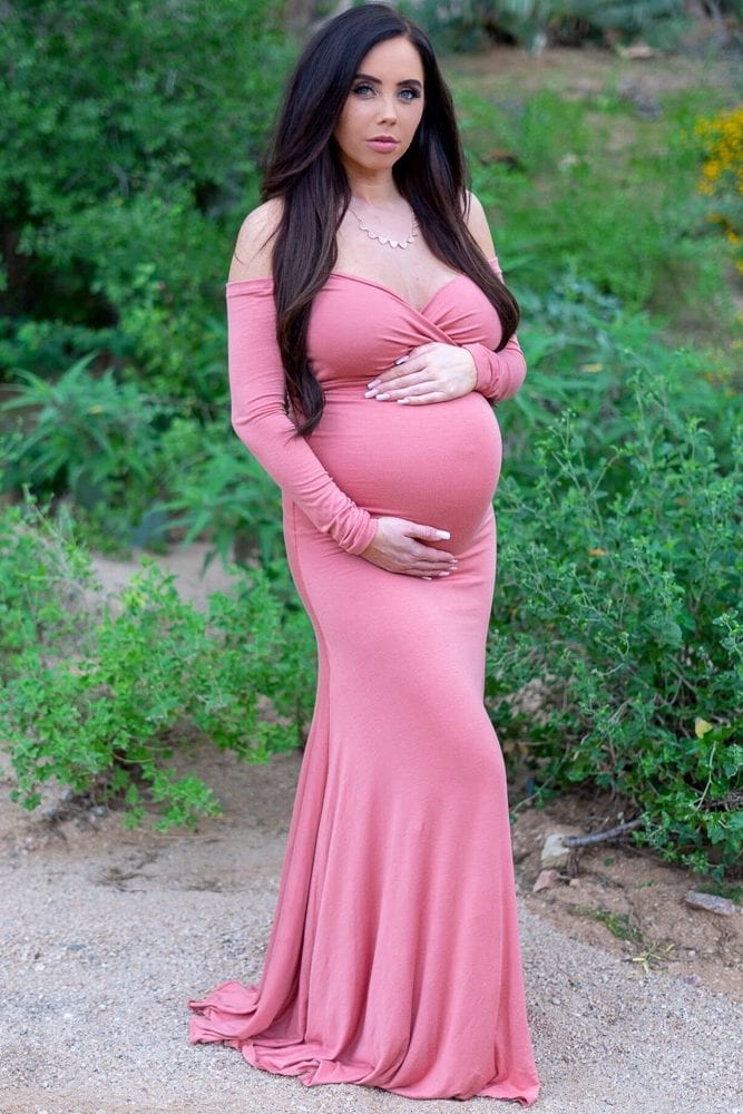 sweetheart baby shower gown