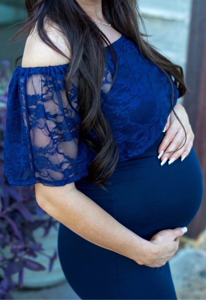 lace maternity gown