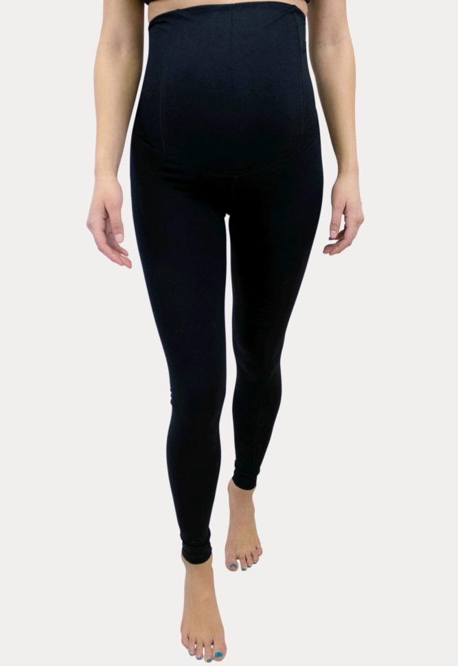 basic black maternity leggings