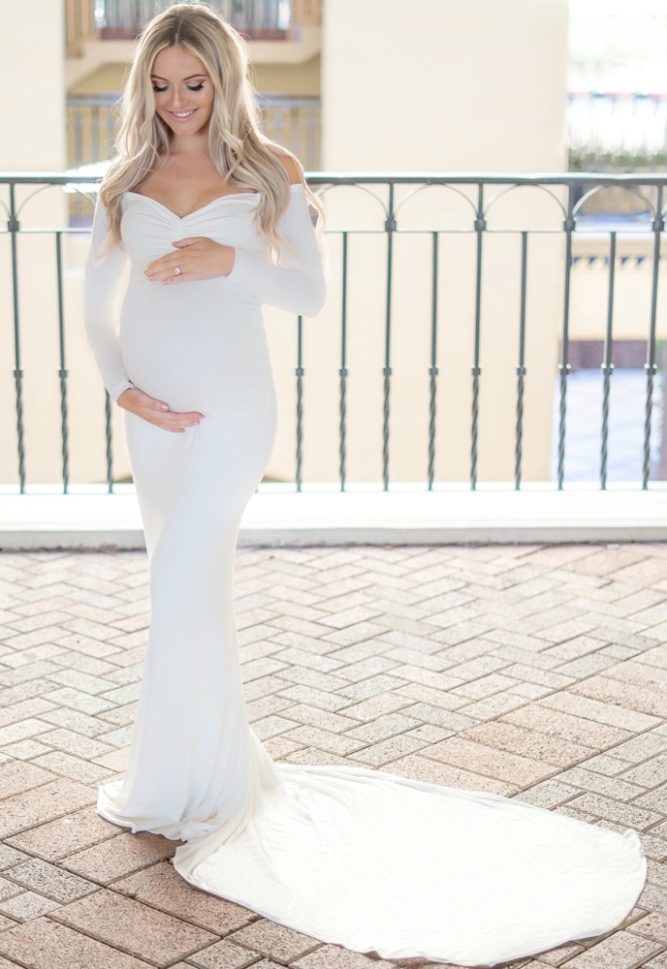 maternity wedding dress with train