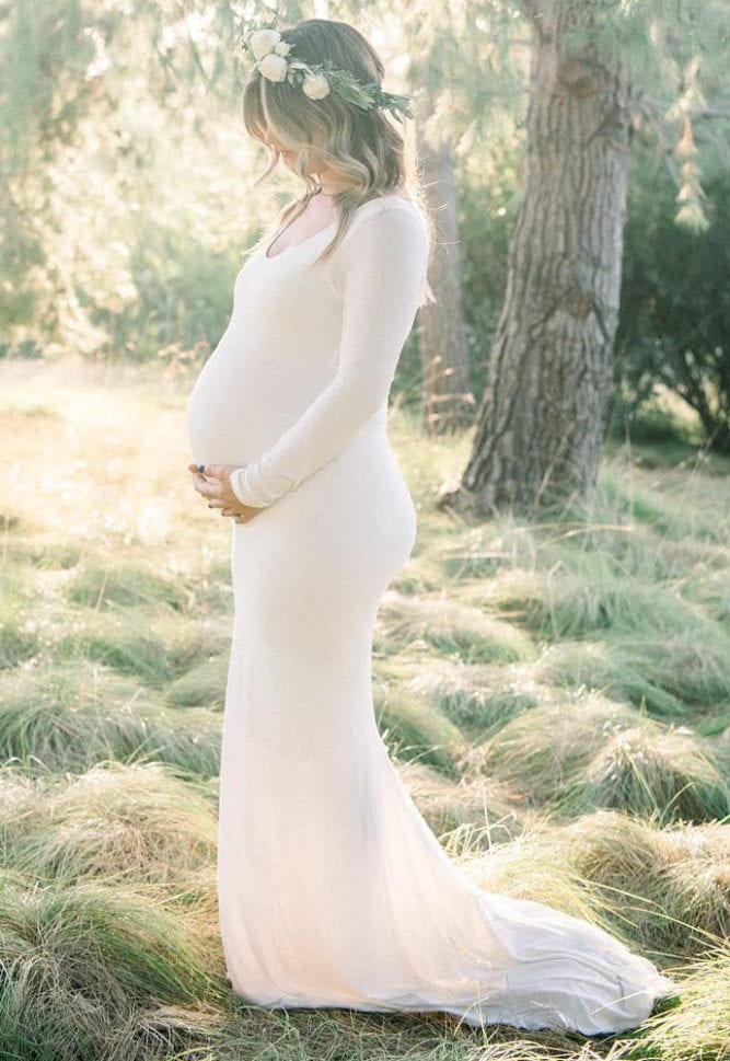 pregnant bridal dress