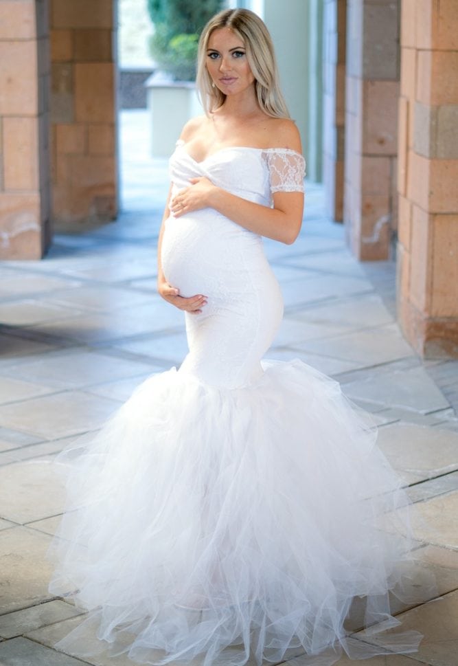 formal maternity gown