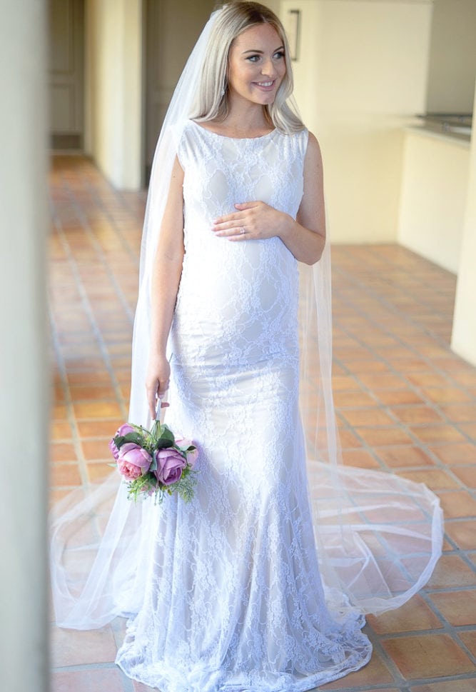 maternity wedding gown