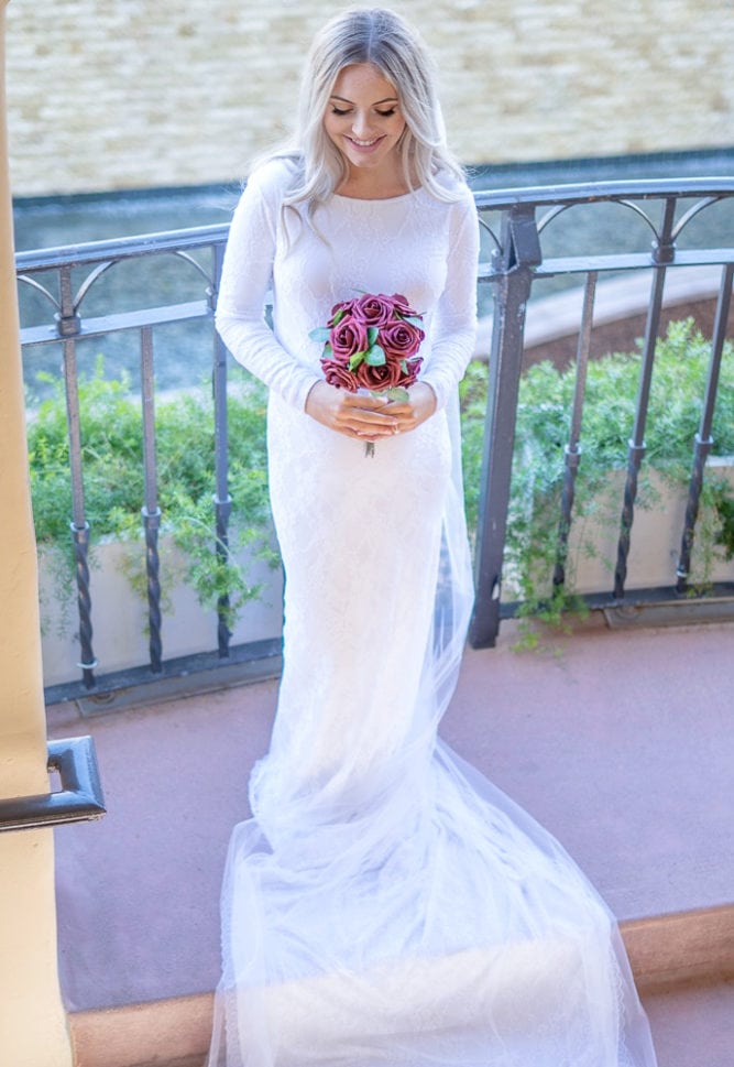 pregnancy wedding gown
