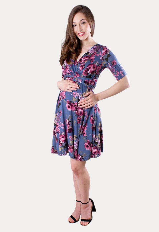 floral maternity sweetheart dress