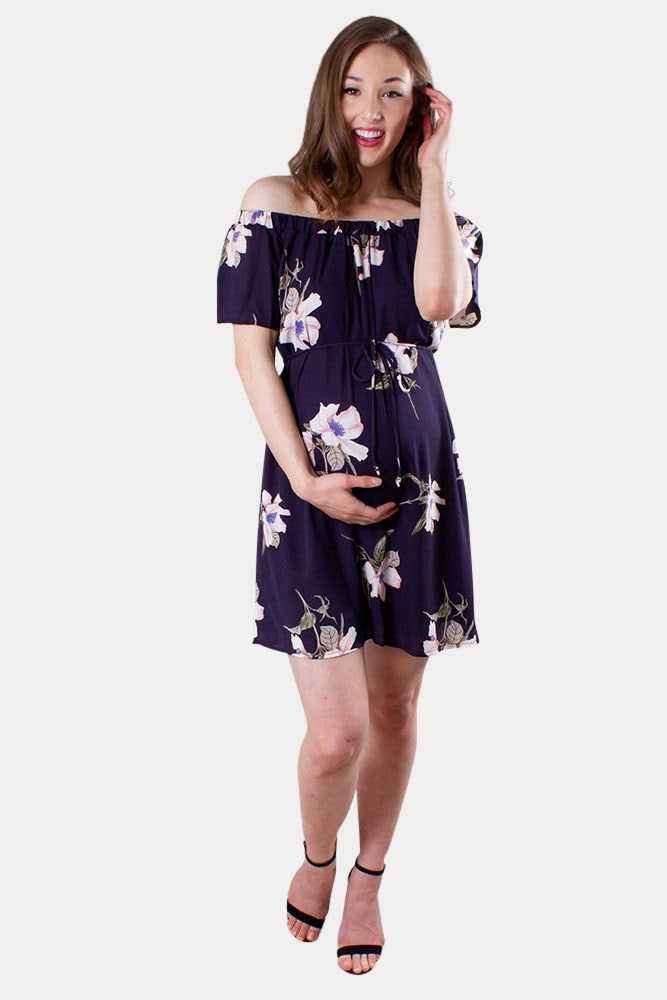 feminine maternity dress