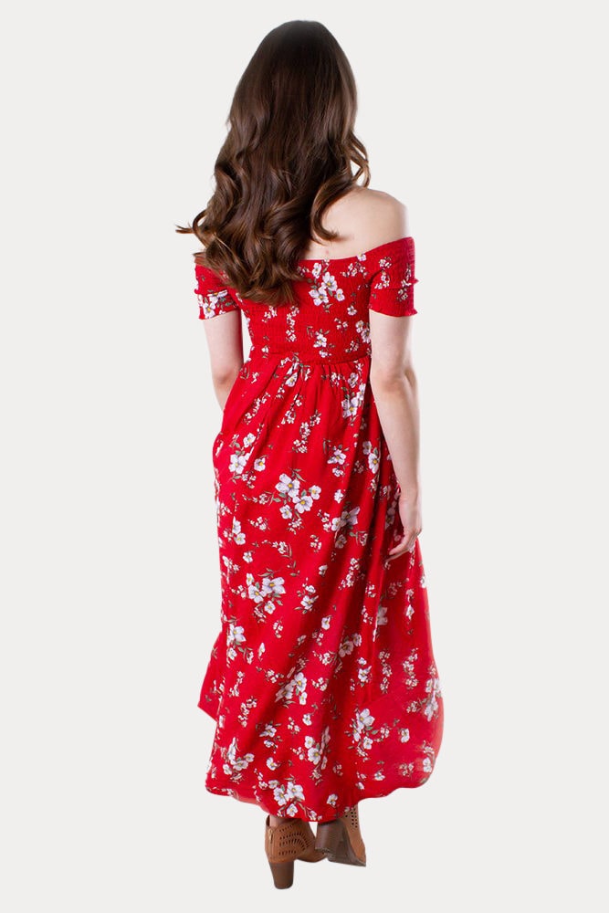 floral wrap maternity dress
