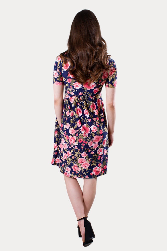 floral maternity mini dress