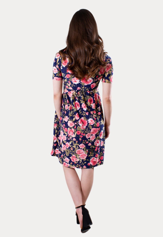 floral maternity mini dress