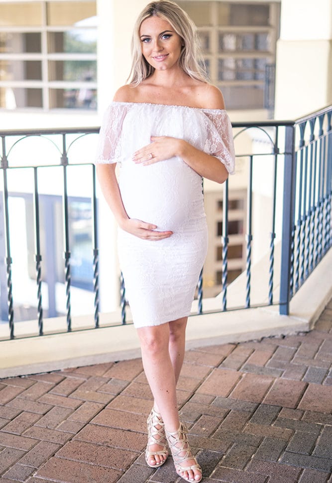 reception dress for pregnant bride