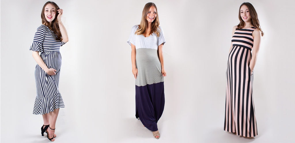 striped maternity dresses