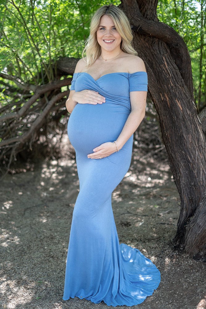gorgeous maternity gown
