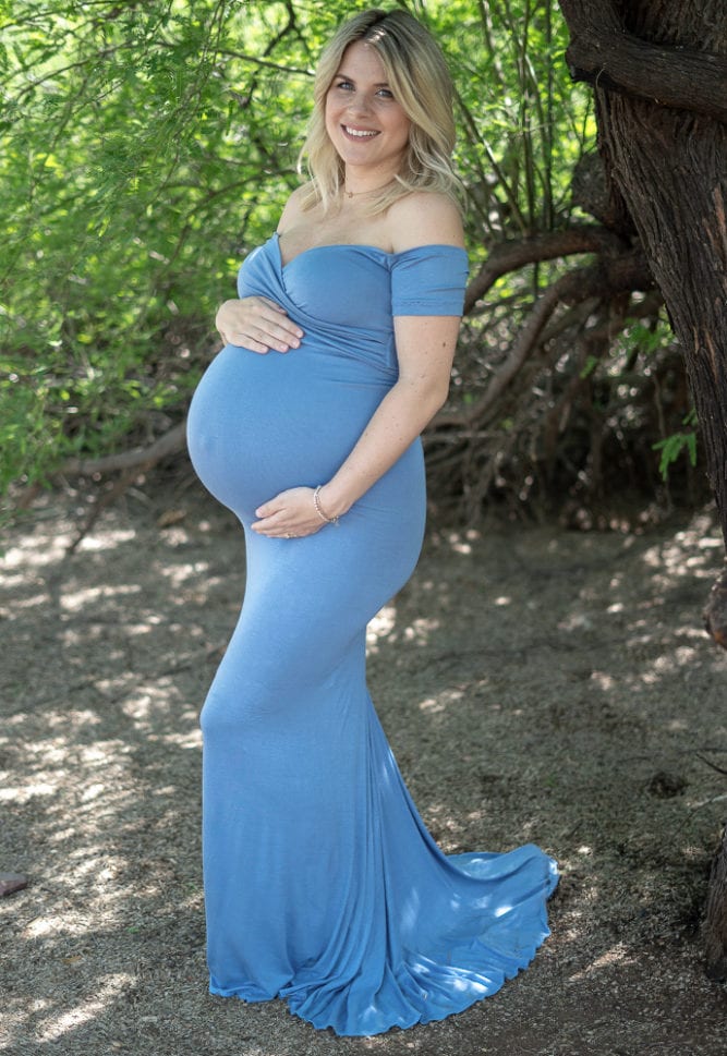 gorgeous maternity gown